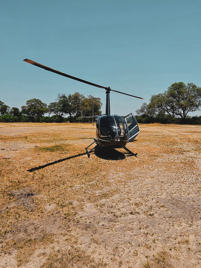 Doorless helicopter safaris take off in the fields 